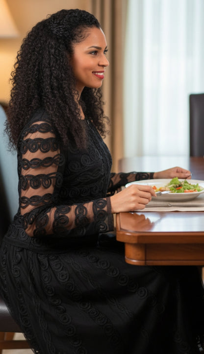 Diana Couture 8701-BLK Church Suit