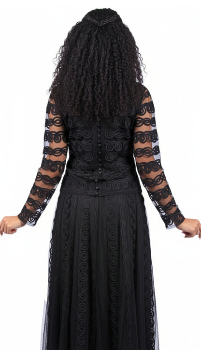Diana Couture 8701-BLK Church Suit