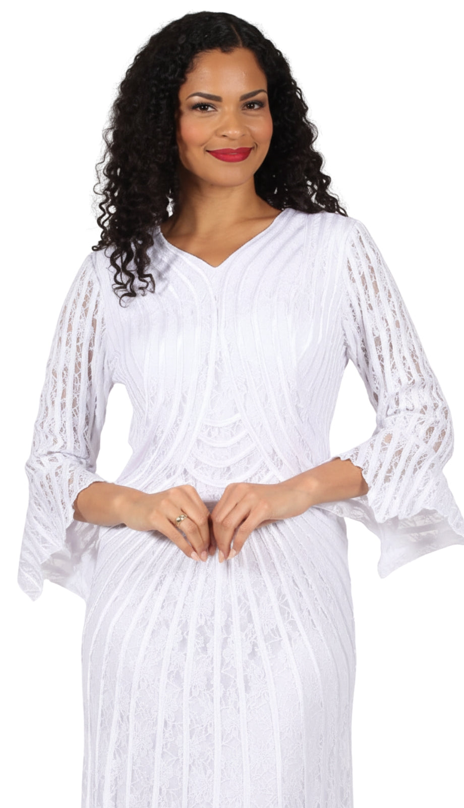 Diana Couture 8742-WHT Church Dress