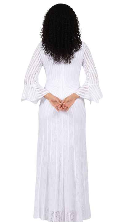 Diana Couture 8742-WHT Church Dress