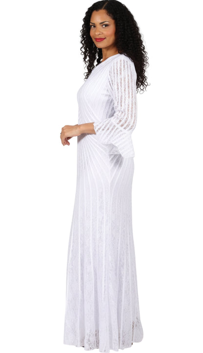 Diana Couture 8742-WHT Church Dress