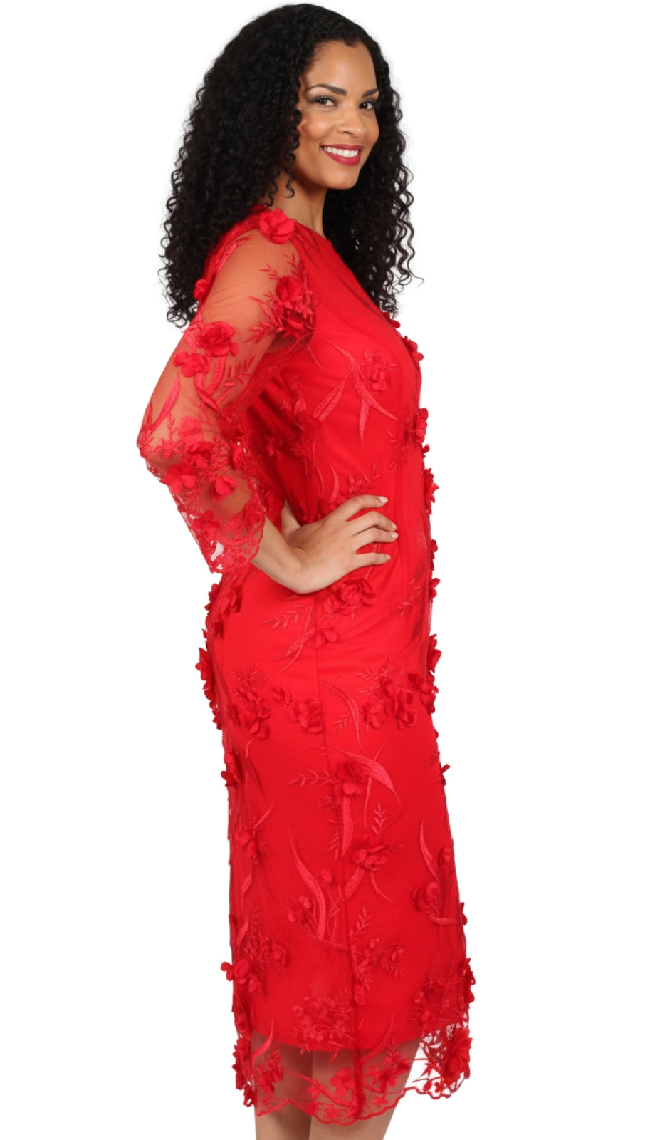 Diana Couture 8746-RED Church Dress