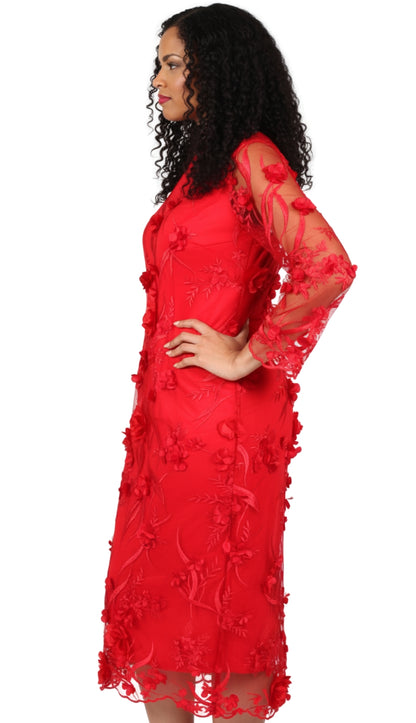 Diana Couture 8746-RED Church Dress