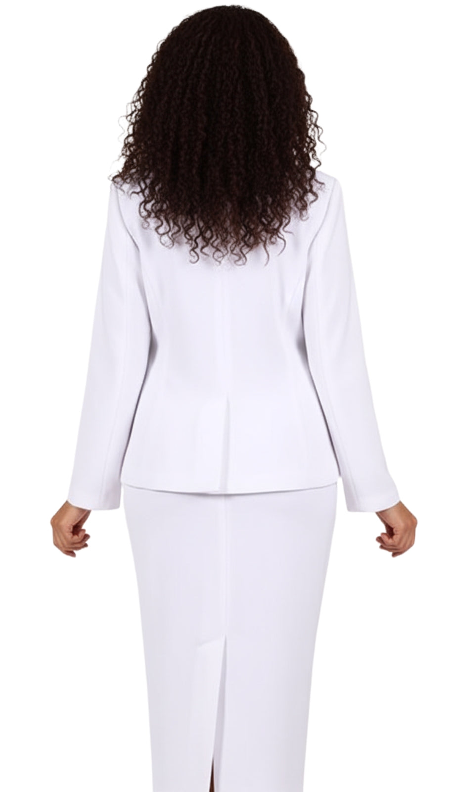 Diana Couture 8748-WHT Church Suit