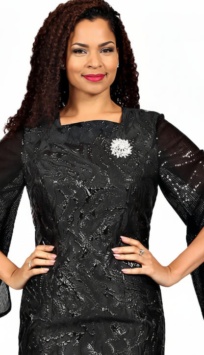 Diana Couture 8826-BLK Church Dress