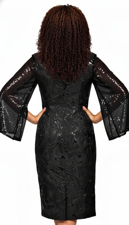 Diana Couture 8826-BLK Church Dress