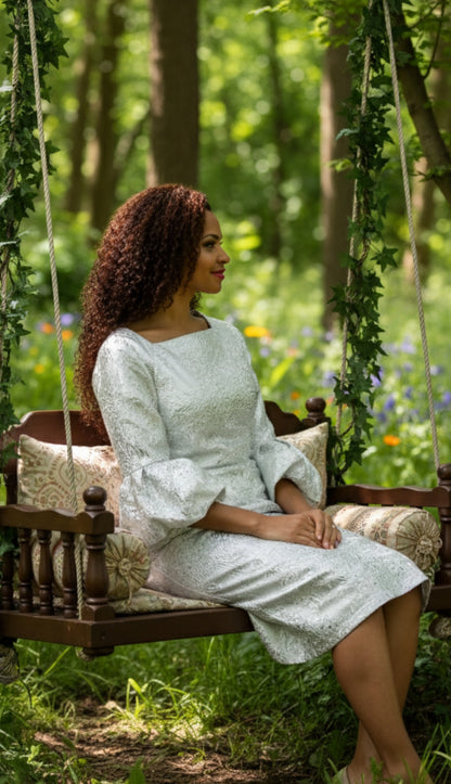 Diana Couture 8861-SIL Church Dress