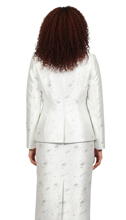 Diana Couture 8872-SIL Church Suit