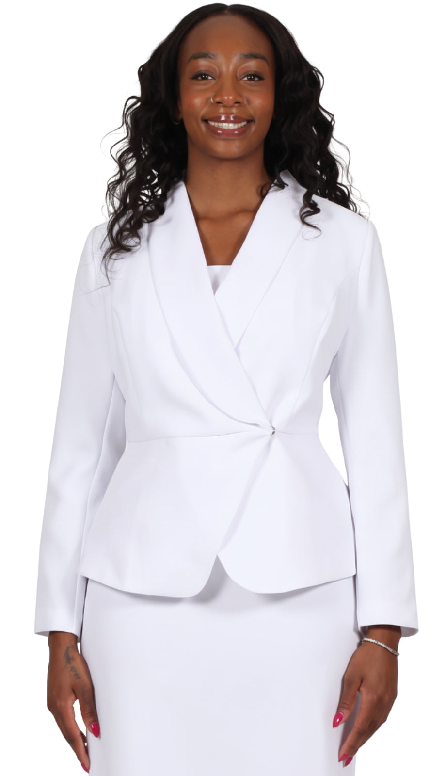 Diana Couture 9093-WHT Church Suit