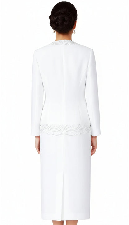 Nina Massini 9242-WHT Church Suit