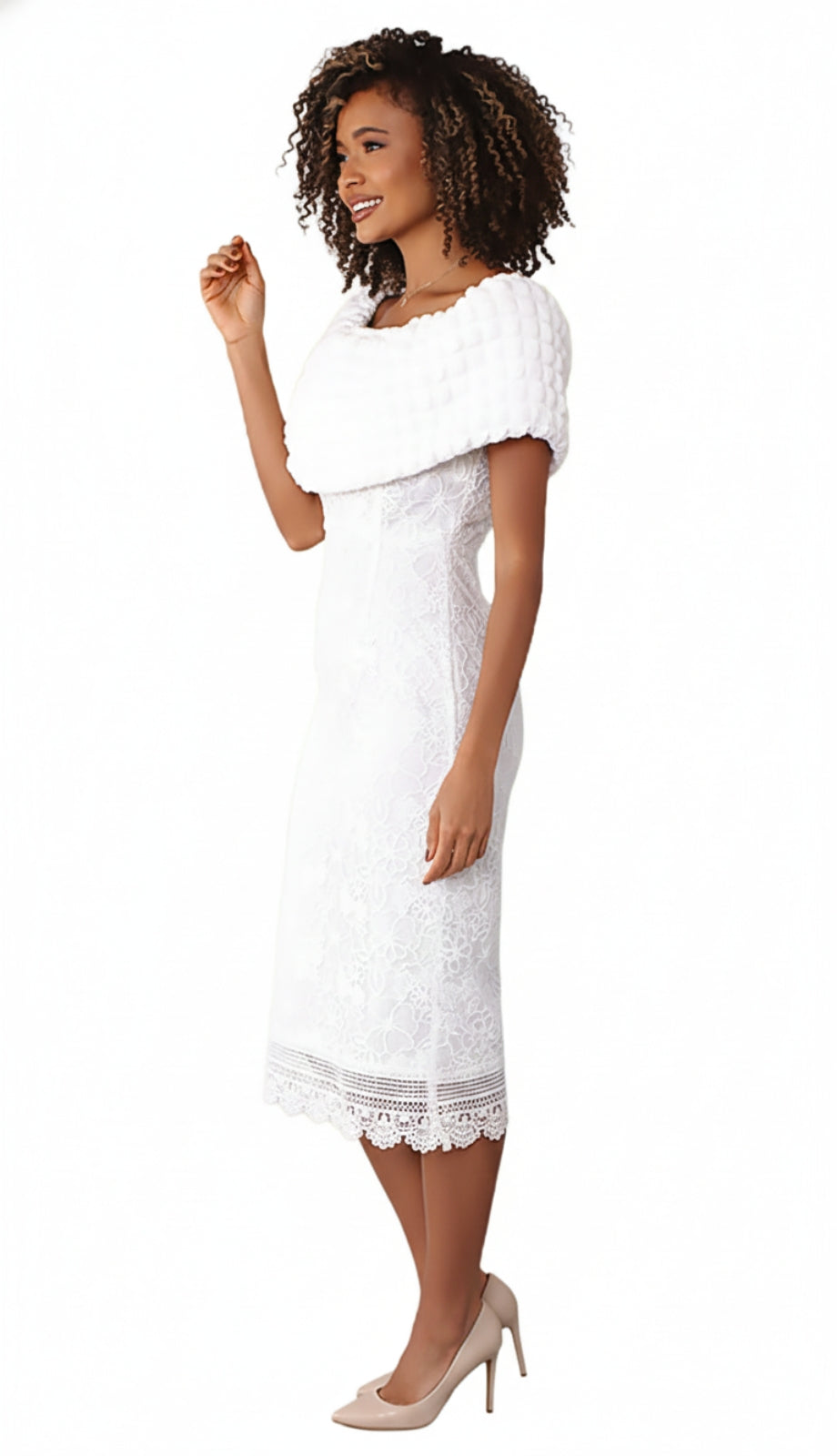 Chancele 9578-WHT Church Dress