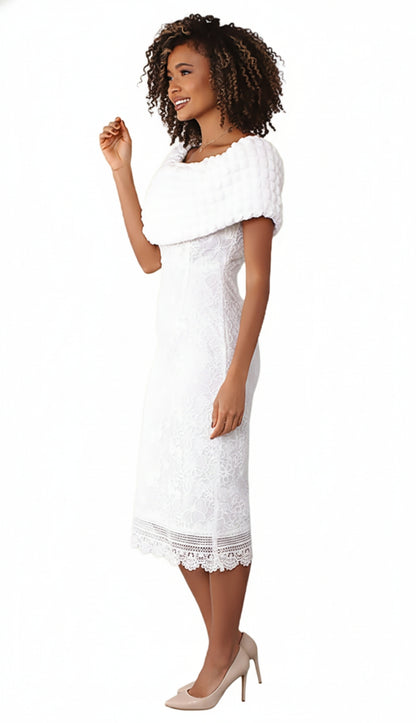 Chancele 9578-WHT Church Dress