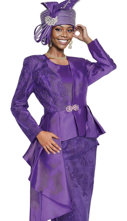 Champagne Italy 5930-PUR Church Suit