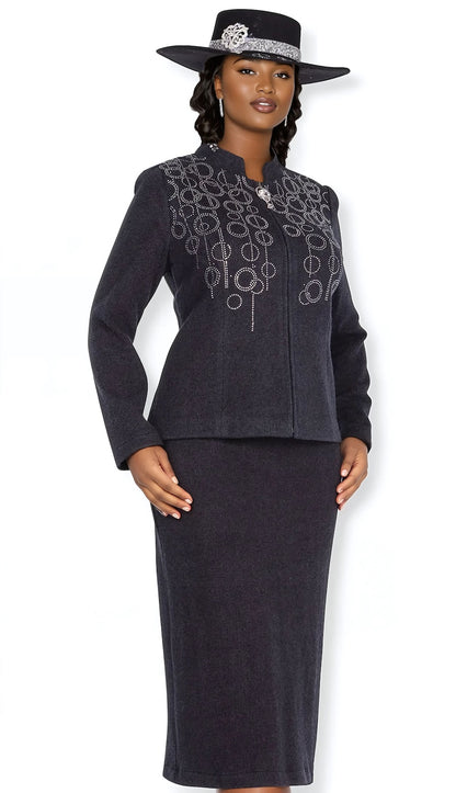 Elite Champagne 5966-BLK Church Suit