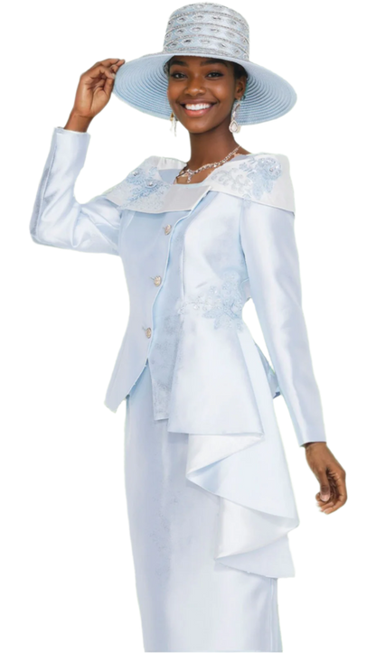 Champagne Italy 6003-BLU Church Suit