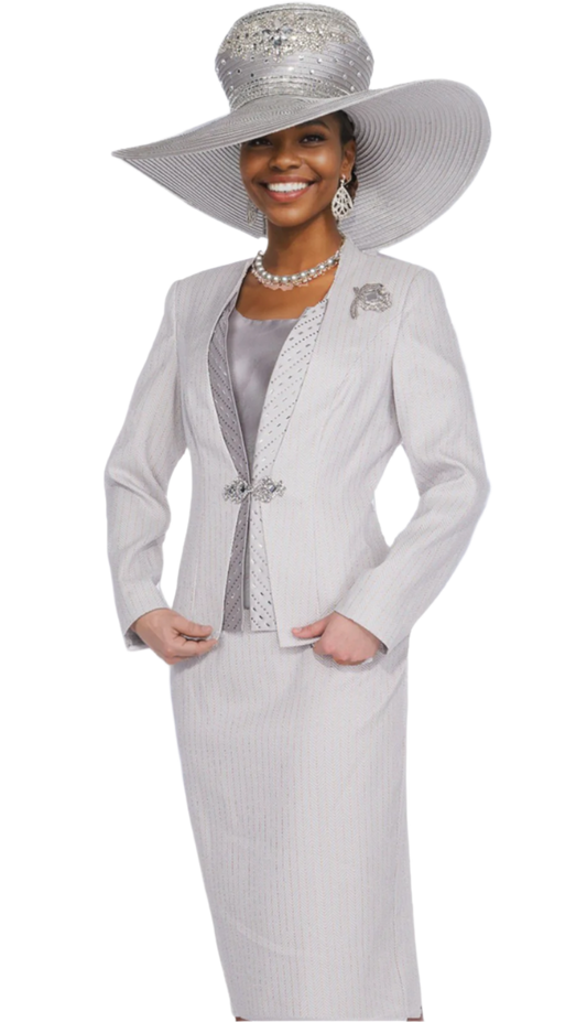 Champagne Italy 6009-GRY Church Suit