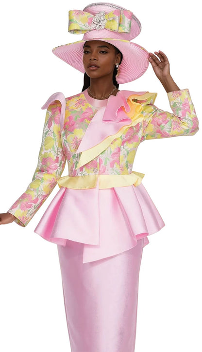 Champagne Italy 6011-PNK Church Suit