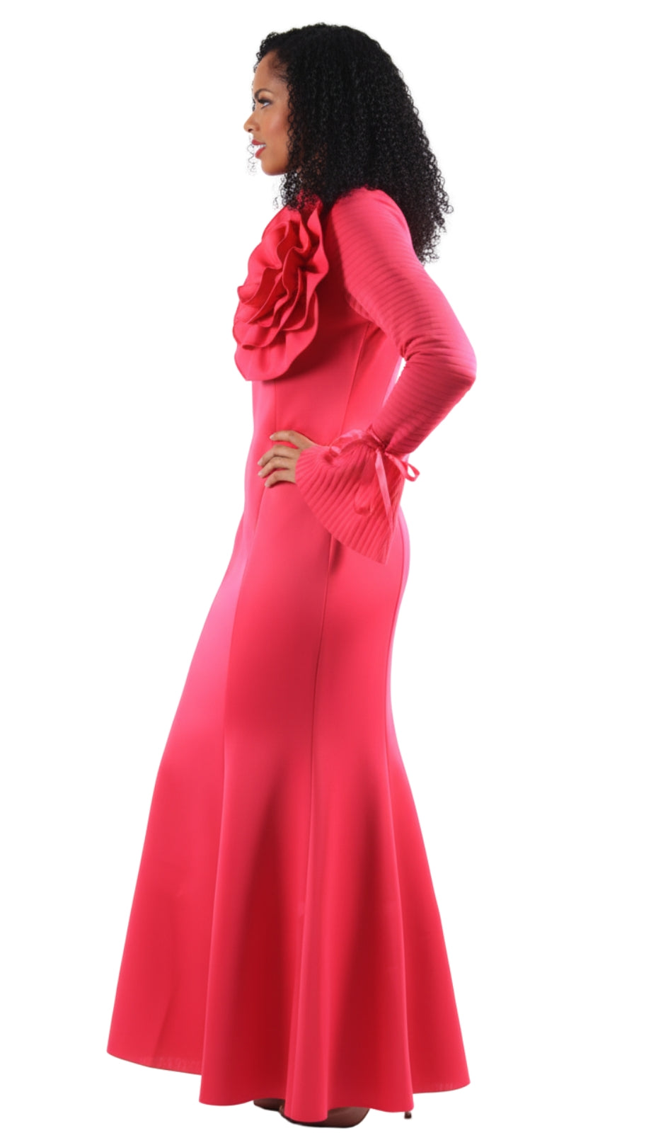 Diana Couture D1054-RED Church Dress