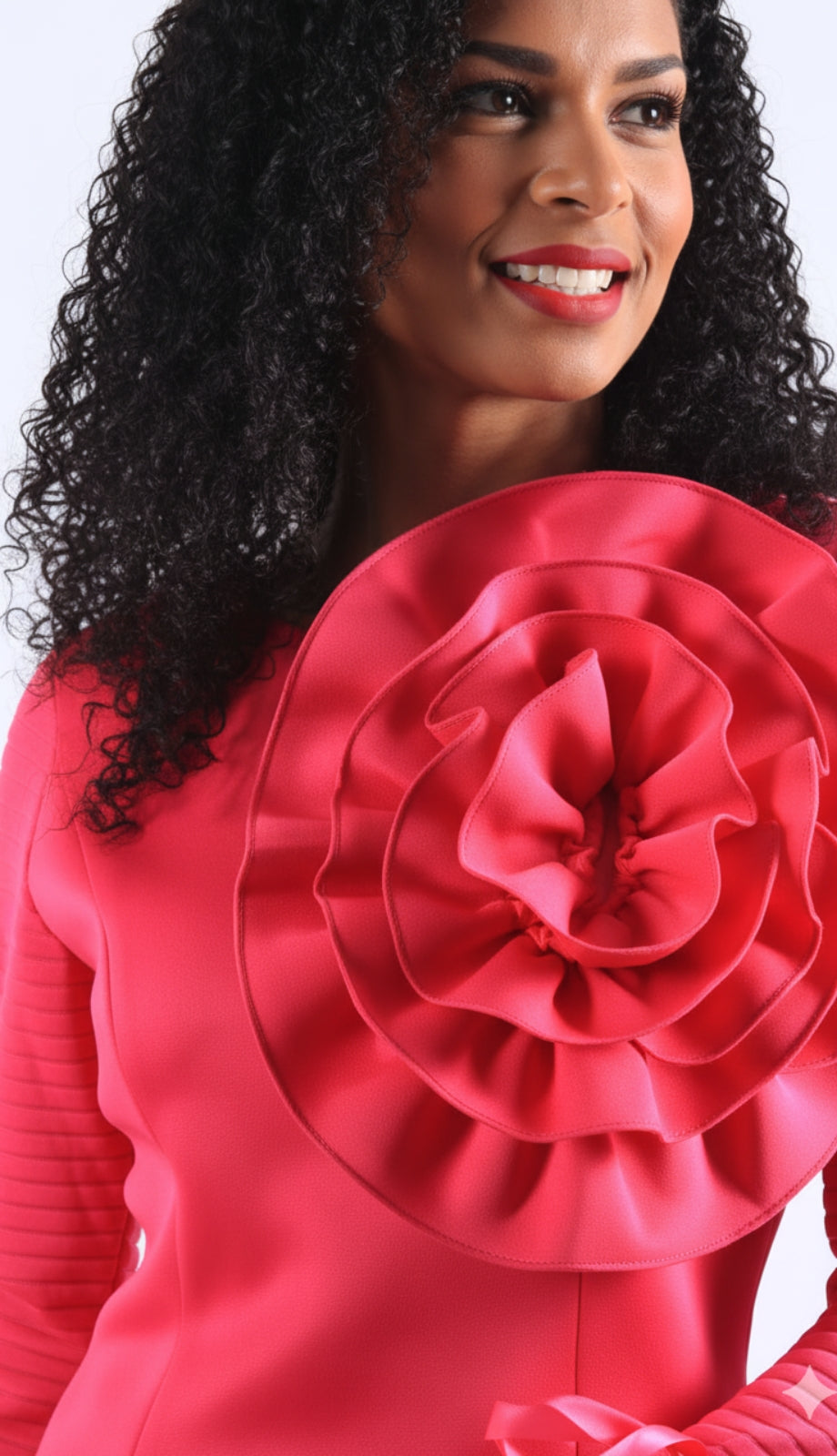 Diana Couture D1054-RED Church Dress