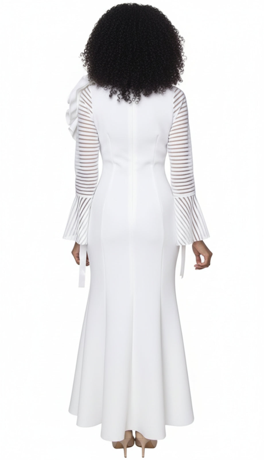 Diana Couture D1054-WH Church Dress