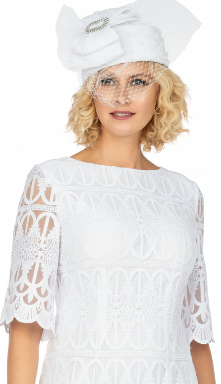 Giovanna D1525-WHT Church Dress