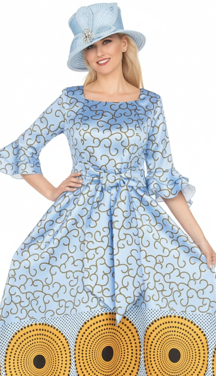 Giovanna D1587-BLU Church Dress