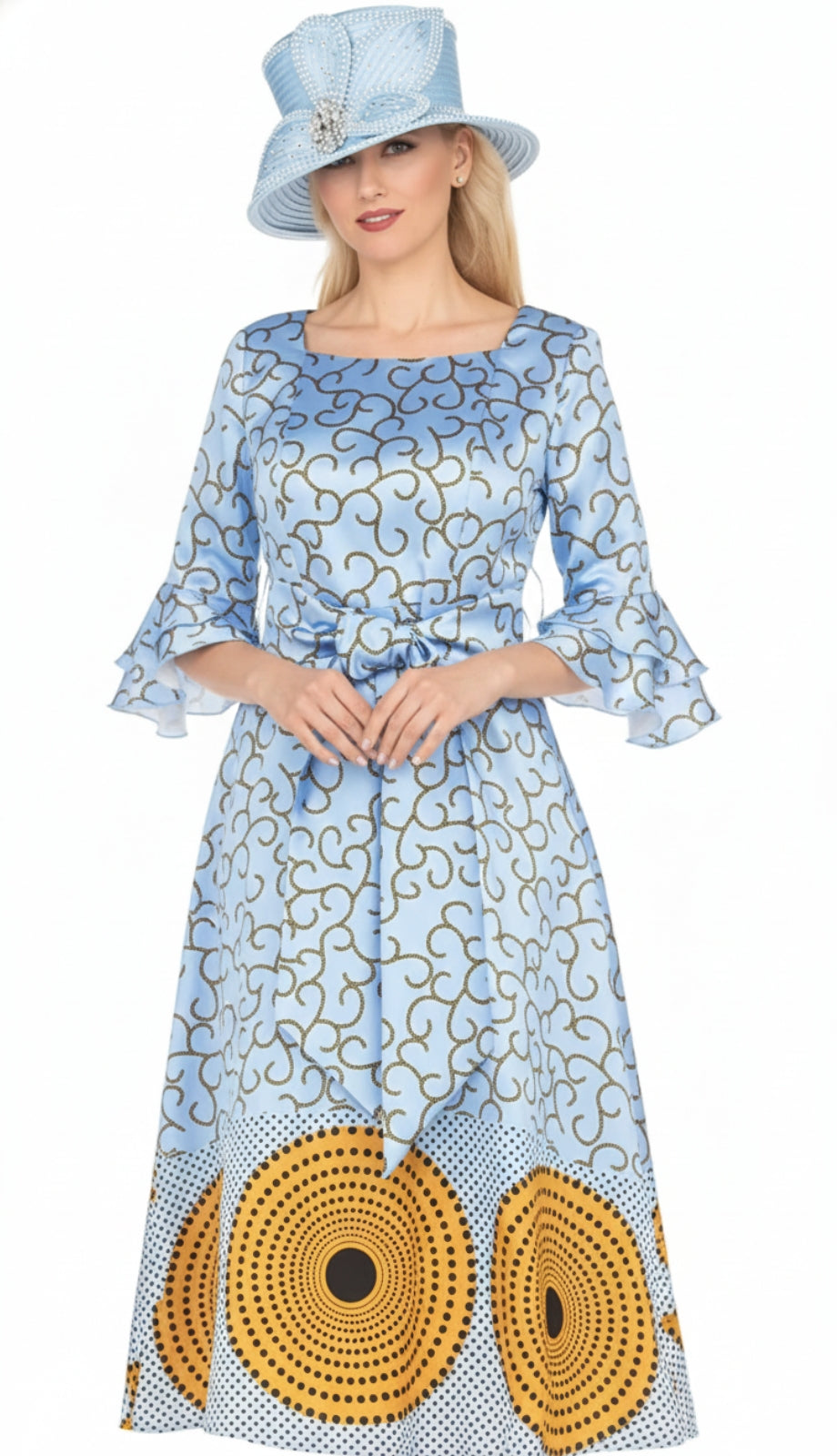 Giovanna D1587-BLU Church Dress