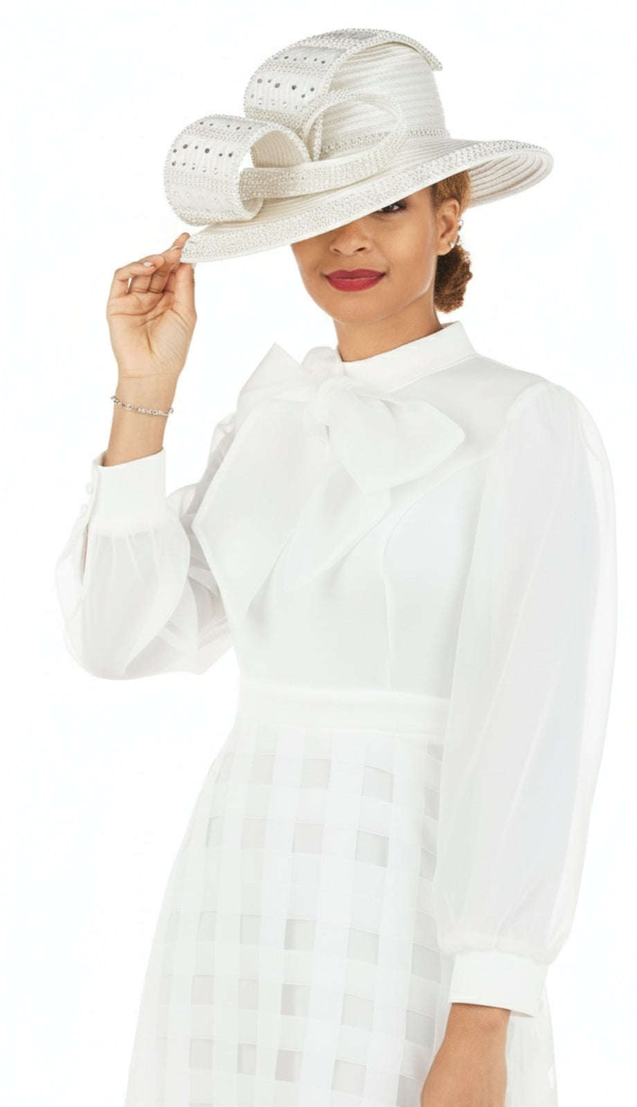 Giovanna DP2403-WHT Church Dress