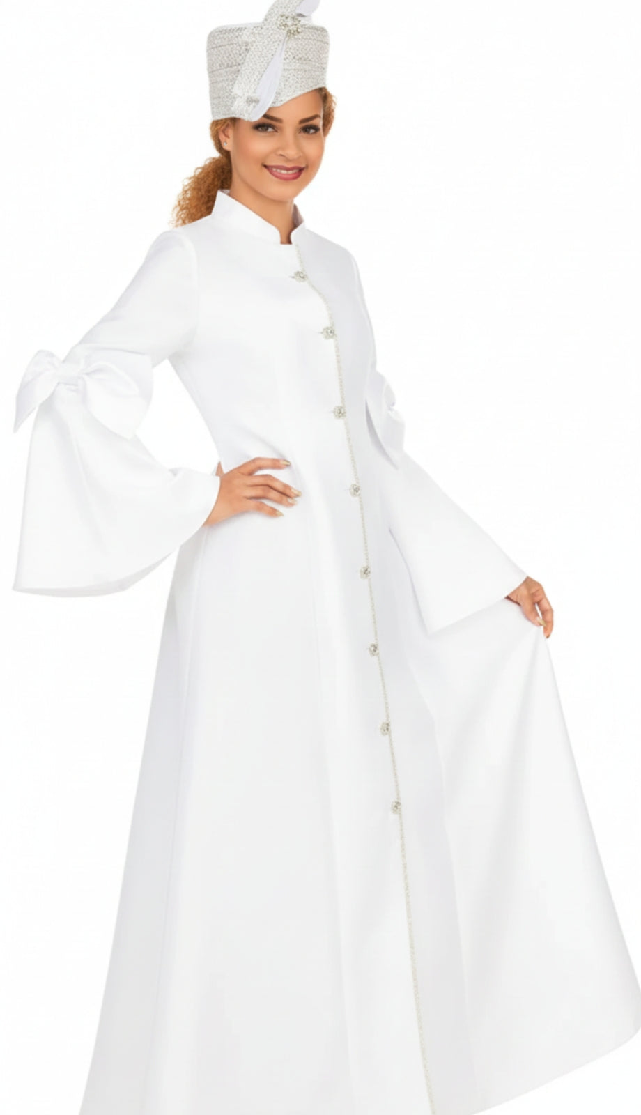 Giovanna DP2443-WHT Church Dress