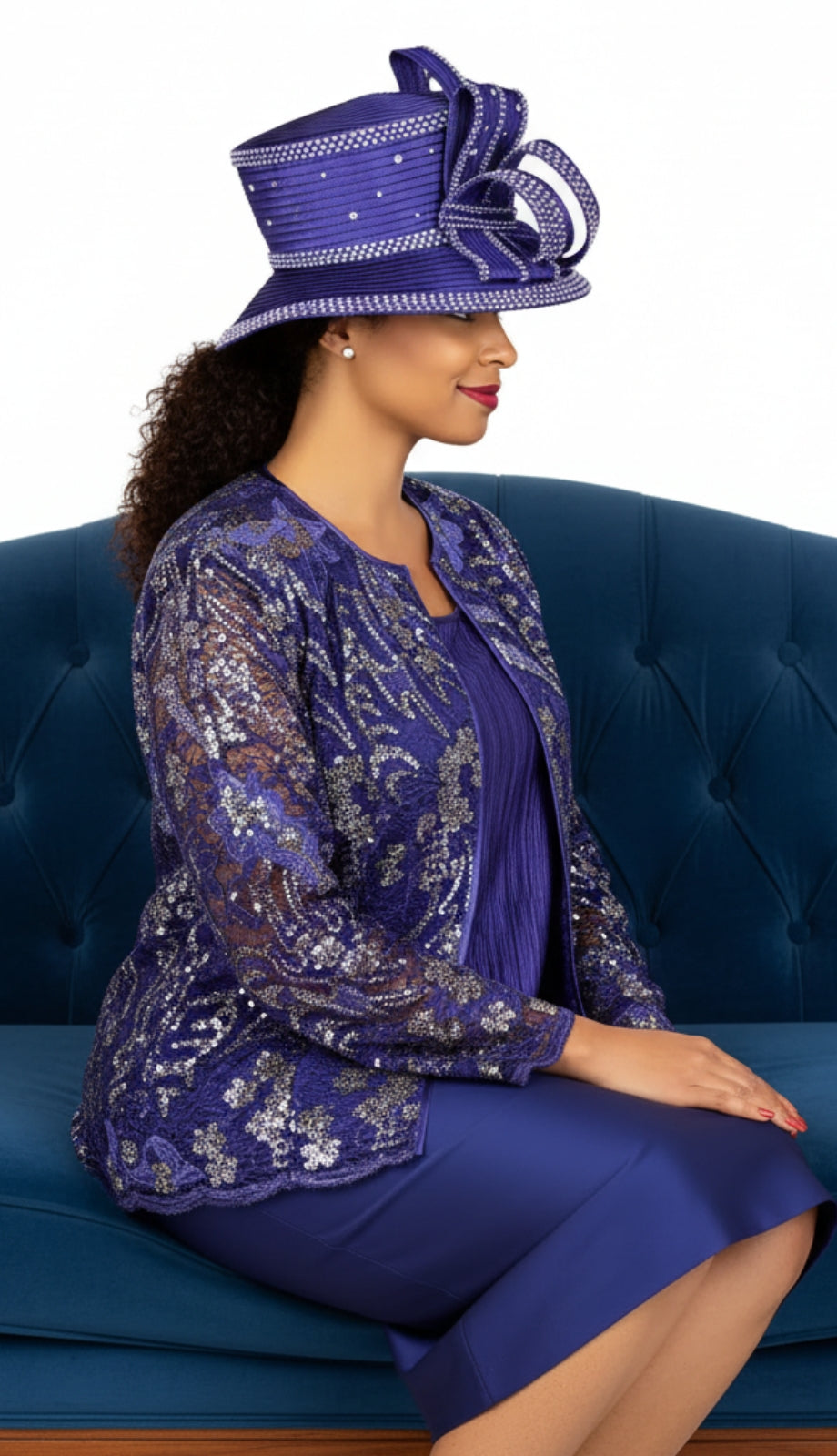 Giovanna G1180-PUR Church Suit