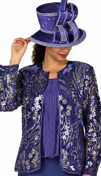 Giovanna G1180-PUR Church Suit