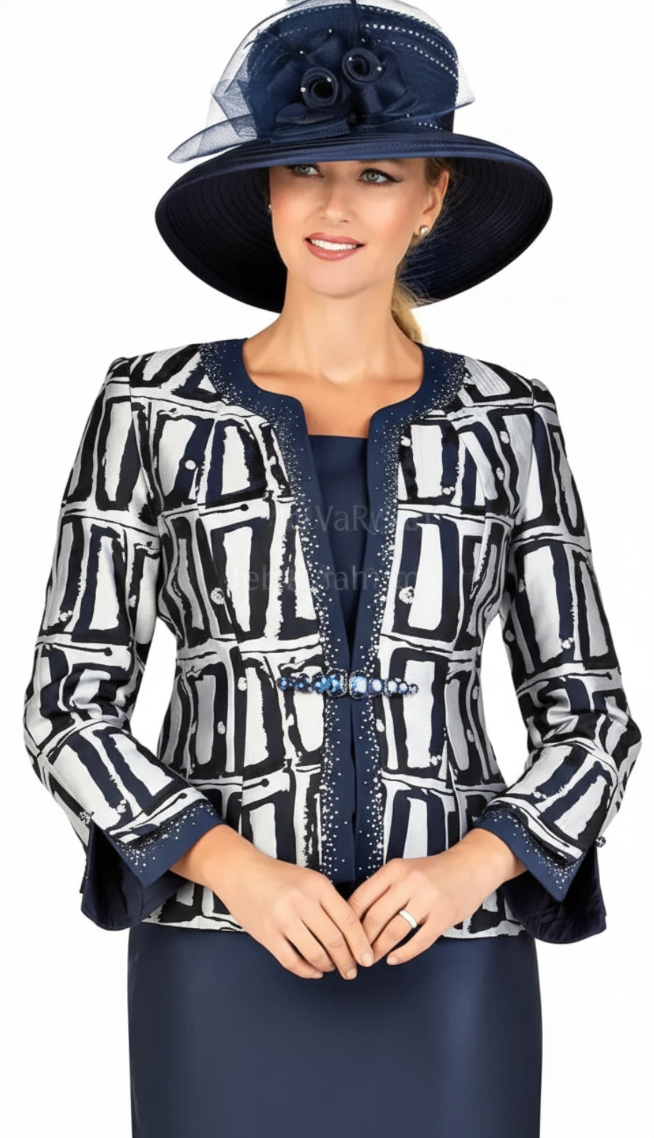 Giovanna G1195-NVY Church Suit