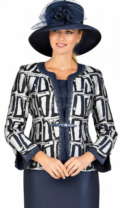 Giovanna G1195-NVY Church Suit