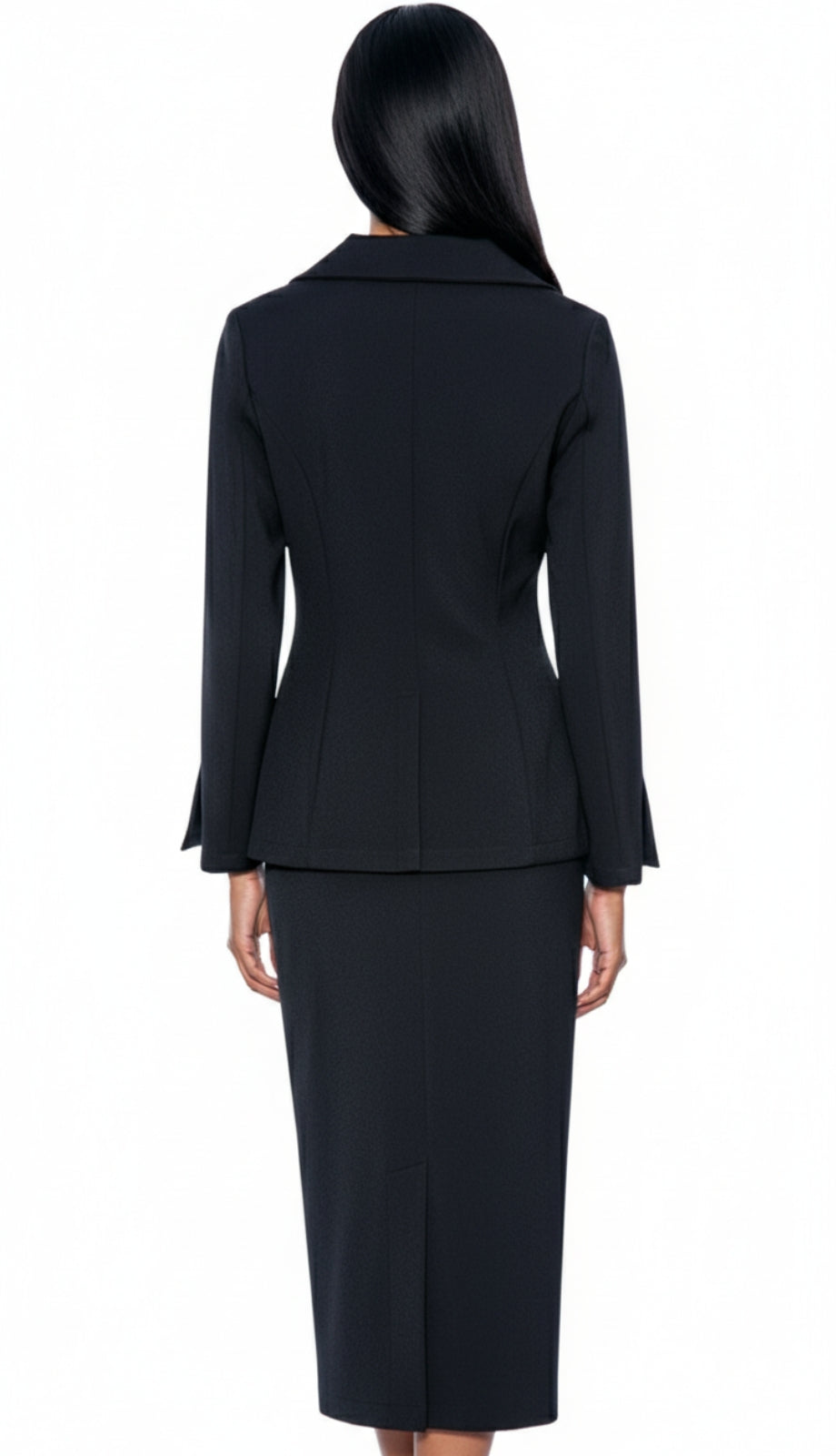 GMI G12777-BK-IH ( 2pc Double Collar Single Breast Set With Side Seam Hidden Pockets )