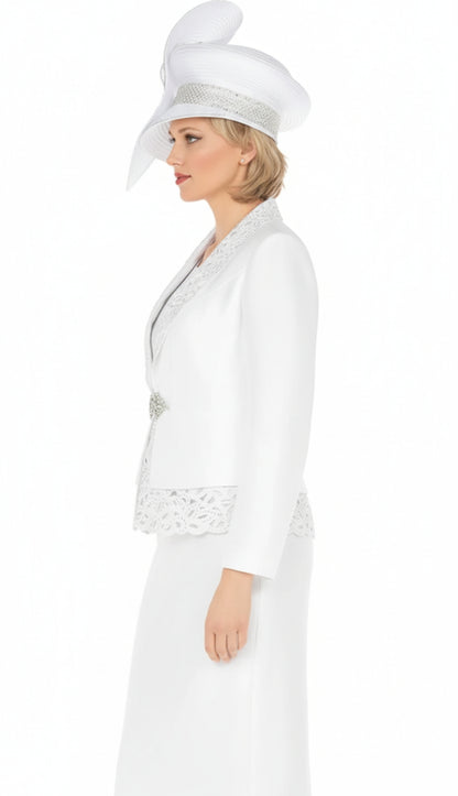 Giovanna G1316-WHT Womens Church Suit
