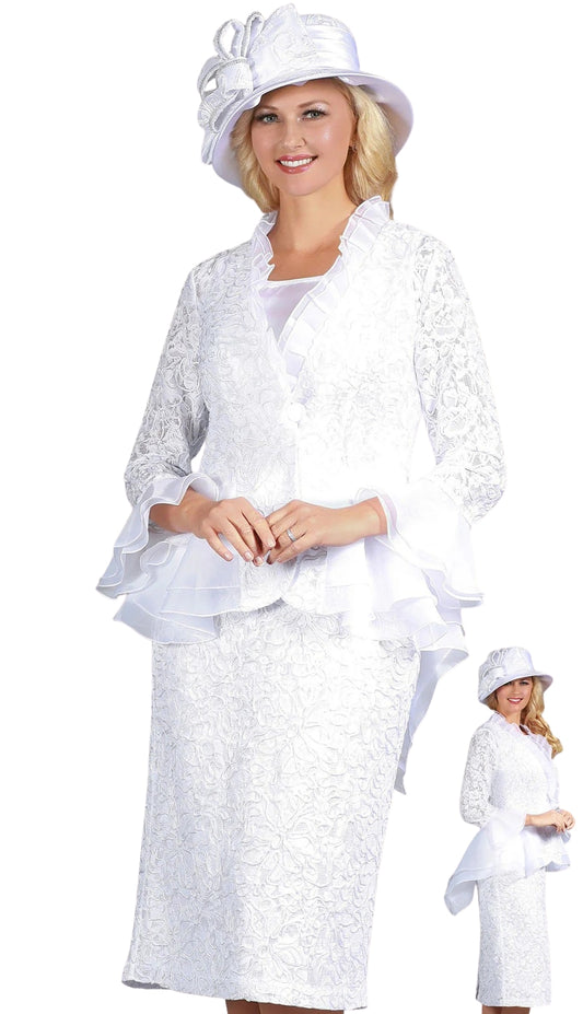 Giovanna 0929-WHT Church Suit