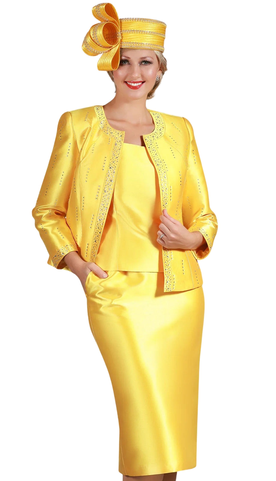 Giovanna G1227-YLW Church Suit