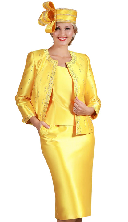 Giovanna G1227-YLW Church Suit