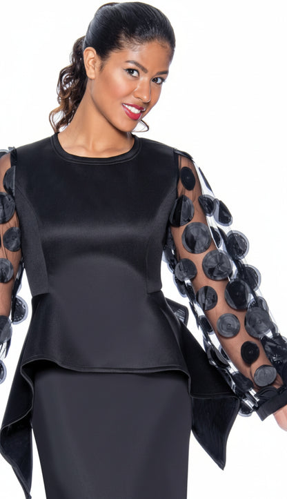 Stellar Looks SL1012-BLK-QS Church Suit