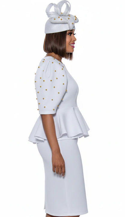 Stellar Looks SL1592-WHT-QS Church Suit