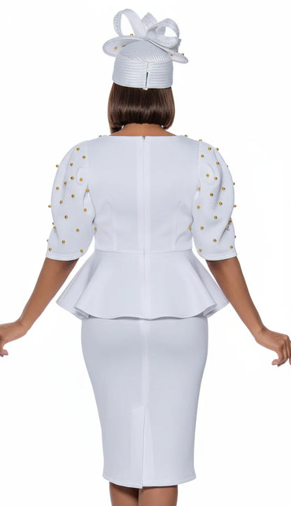 Stellar Looks SL1592-WHT-QS Church Suit