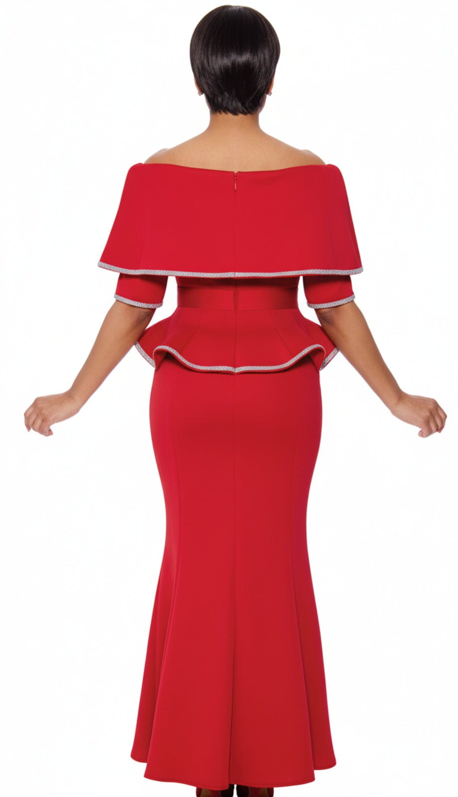 Stellar Looks SL1692-RED-Designer Church Suit