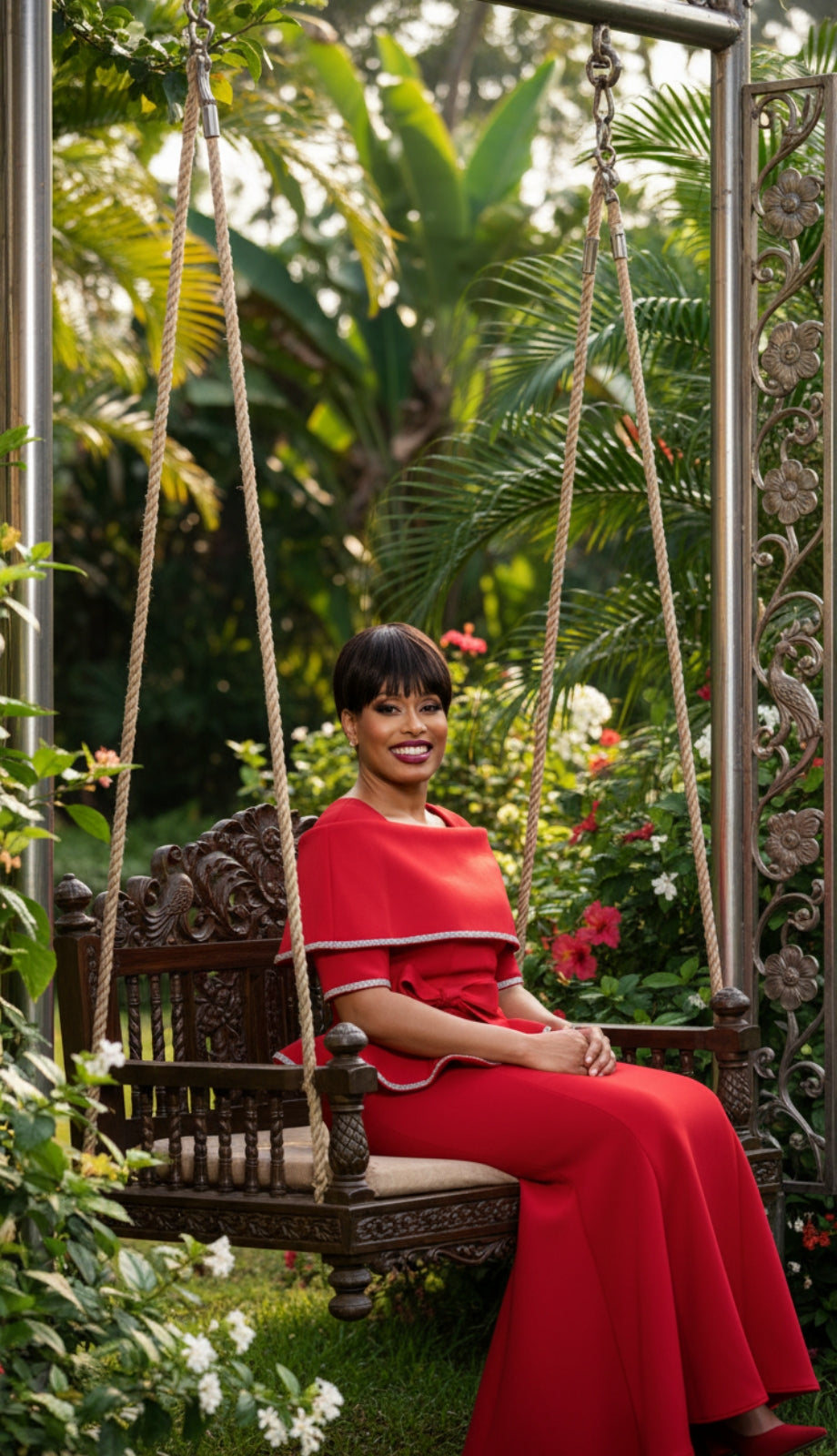 Stellar Looks SL1692-RED-Designer Church Suit