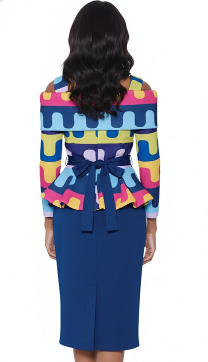 Stellar Looks SL1902-RYL-IH Designer Church Suit