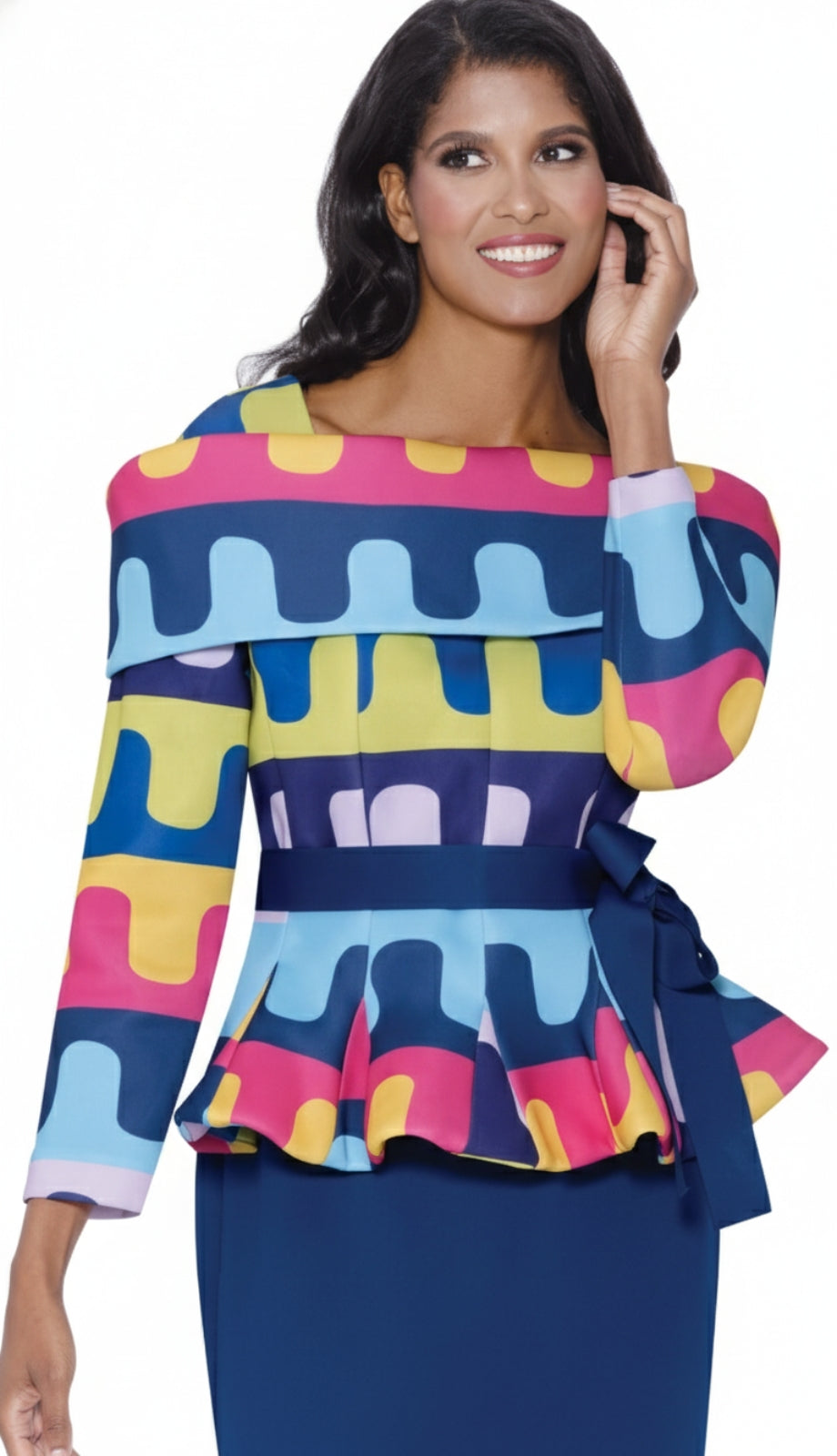 Stellar Looks SL1902-RYL-IH Designer Church Suit