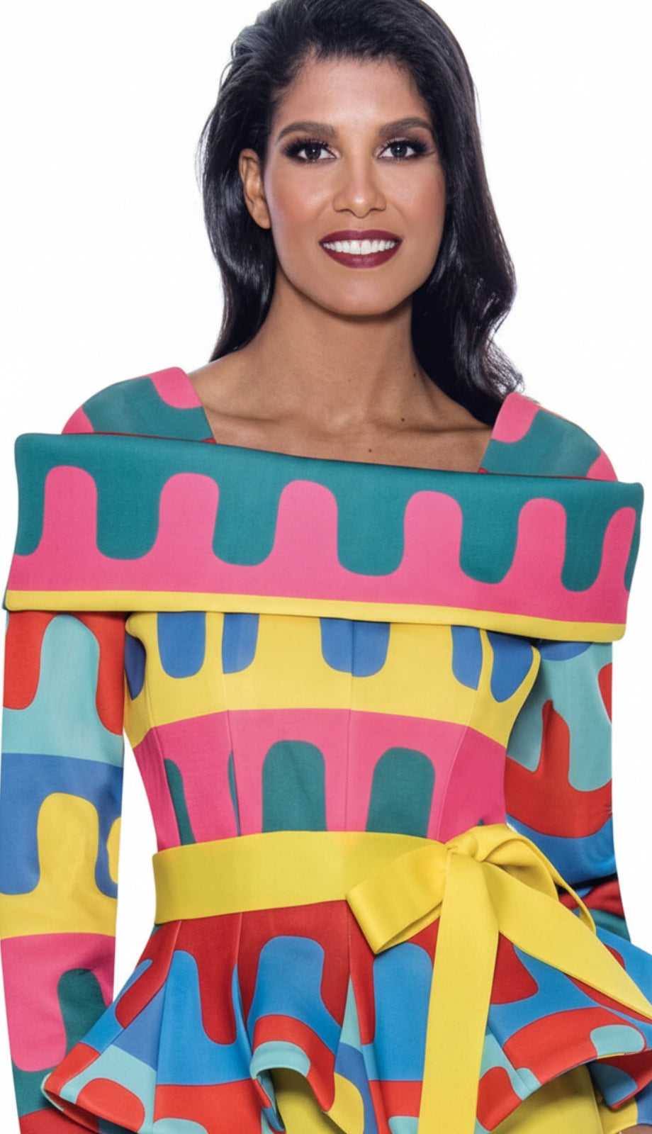 Stellar Looks SL1902-YWM-QS Designer Church Suit