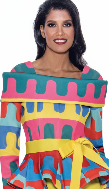 Stellar Looks SL1902-YWM-QS Designer Church Suit