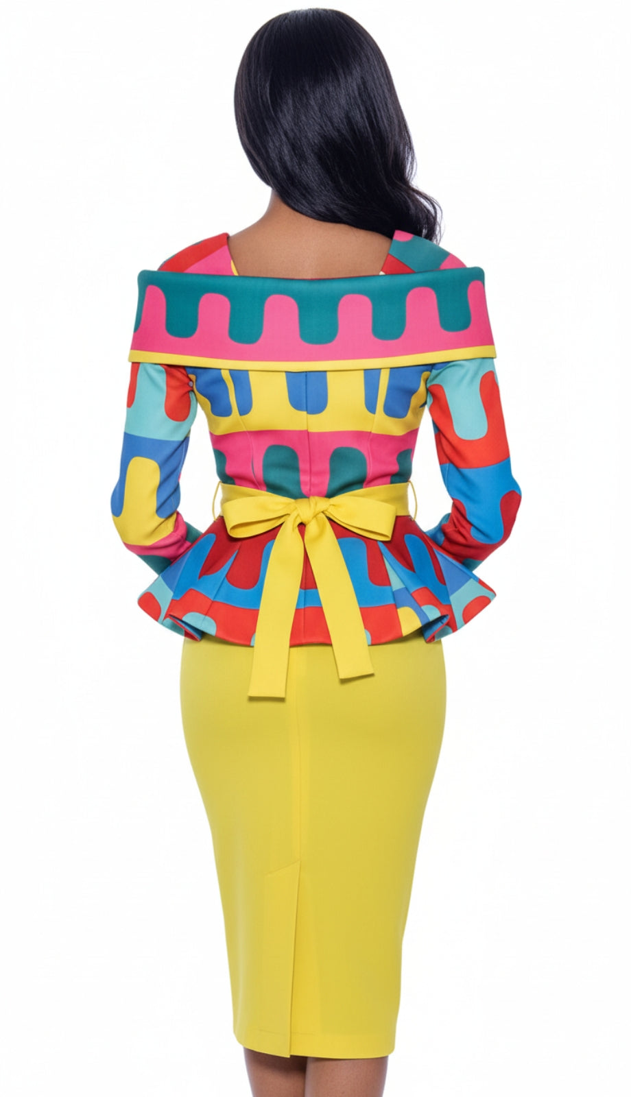 Stellar Looks SL1902-YWM-QS Designer Church Suit