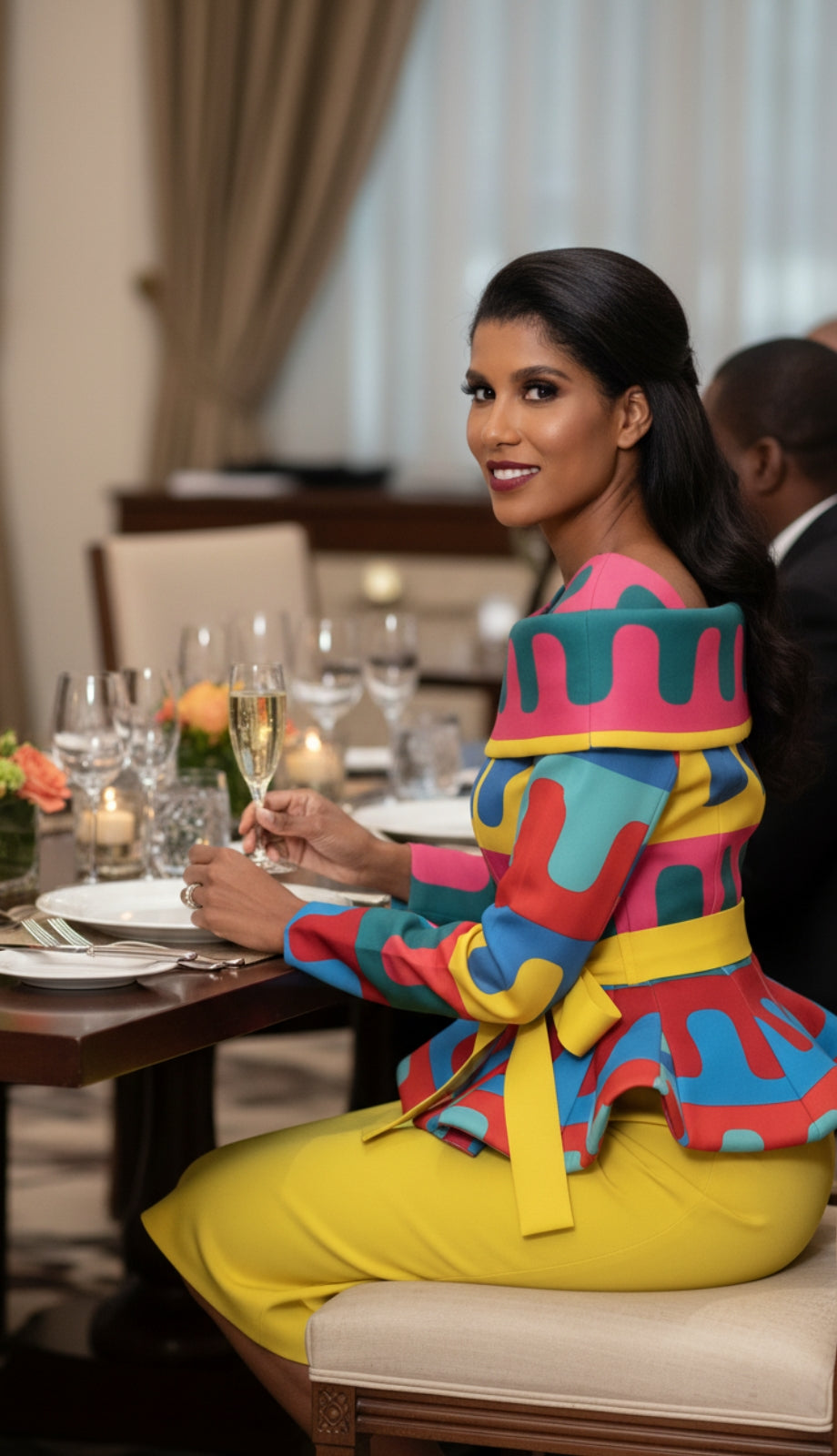 Stellar Looks SL1902-YWM-QS Designer Church Suit