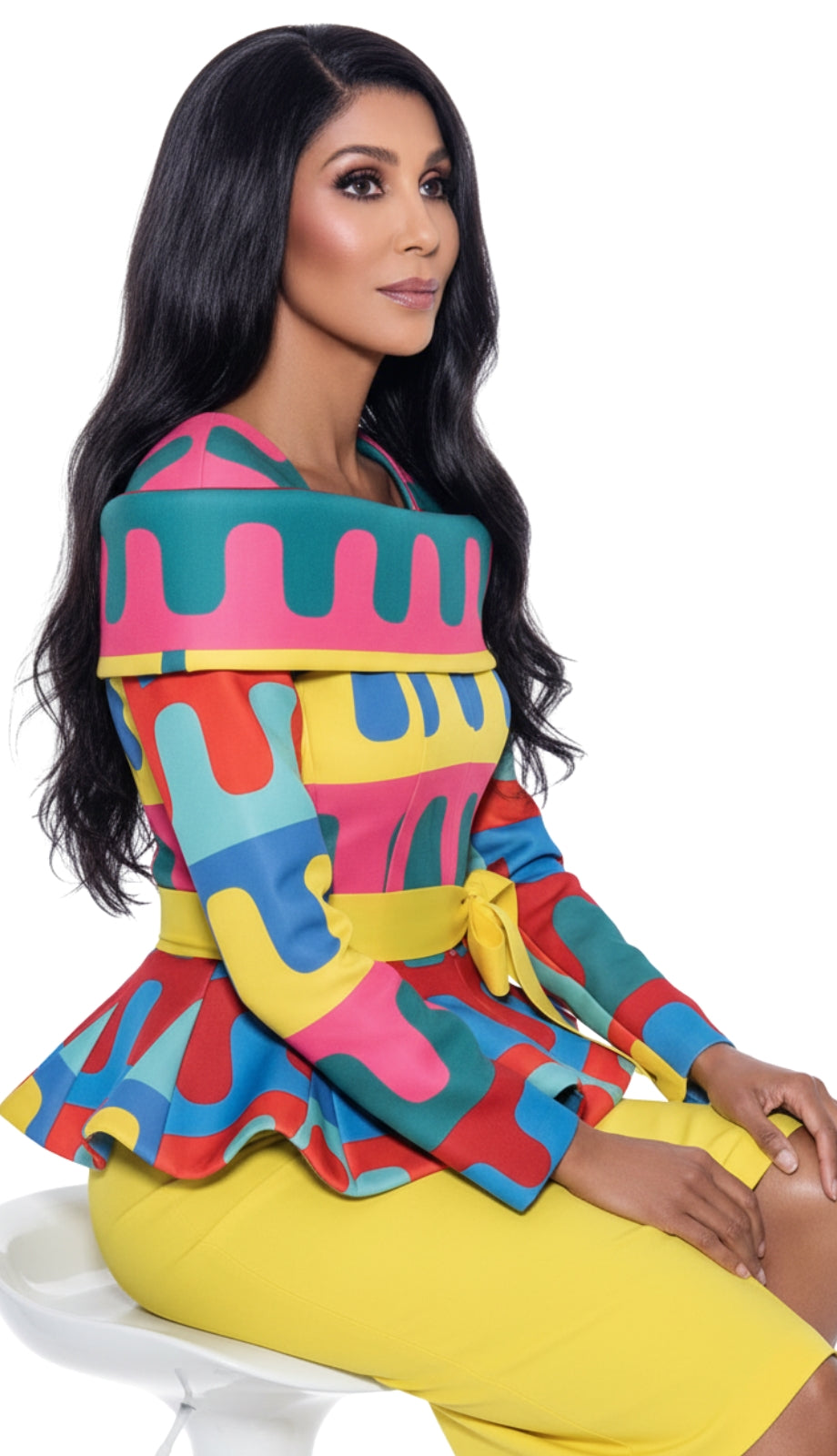 Stellar Looks SL1902-YWM-QS Designer Church Suit